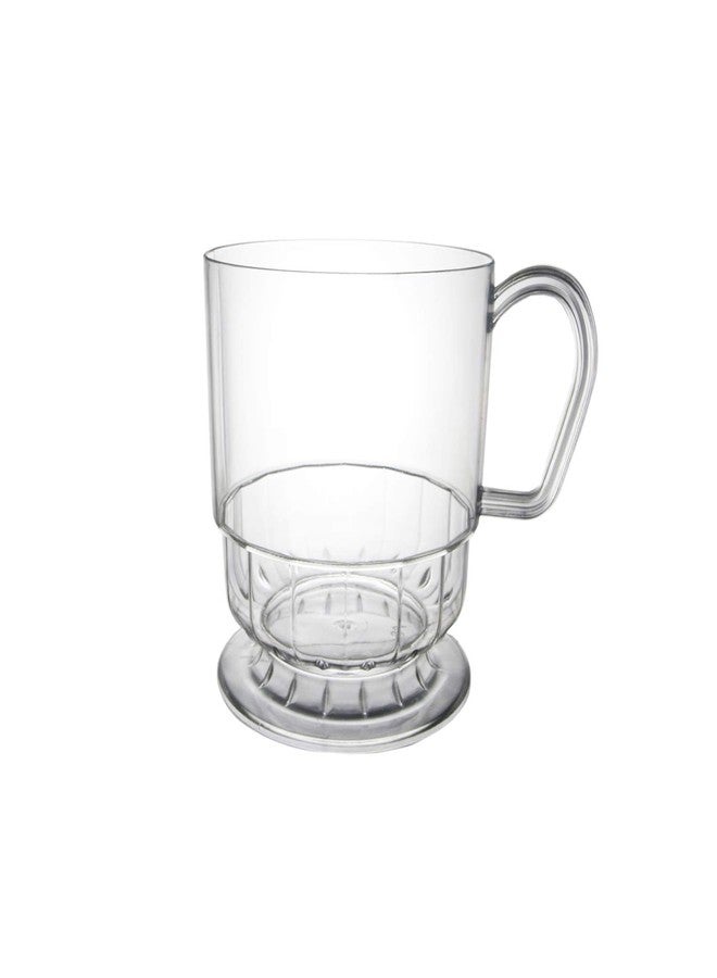 Party Essentials 8-Ounce Hard Plastic Tea Mugs/Coffee Cups with Handles, 40-Count, Deluxe Clear - Image 1